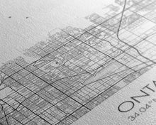 Load image into Gallery viewer, Ontario Street Map, California Map, City Map Art, Modern Art, Wall Art, Canvas Print, Bedroom Prints, Birthday Gift, Travel Wall Décor