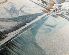 Load image into Gallery viewer, Banff National Park COUNTRY | Framed Travel Poster Canvas Print | Trendy Wall Art | Watercolor Painting | Living Room Art | Unique Art