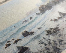 Load image into Gallery viewer, Glass Beach Travel Print Wall Art, Travel Poster Print, Retro Style COUNTRY Home Decor, Wall Hanging, Travel Gift Idea, Unique Metal Art