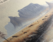 Carregar imagem no visualizador da galeria, Table Mountain Travel Print Wall Art, Travel Poster Print, Retro Style COUNTRY Home Decor, Wall Hanging, Travel Gift Idea, Unique Metal Art