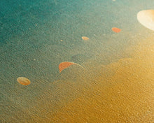 Load image into Gallery viewer, Art deco light house at sunset canvas print, sunset, vintage 20s style wall art, 30s style wall art, orange and turquoise sunset art