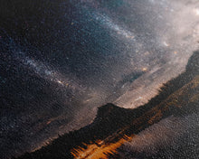 Cargar imagen en el visor de la galería, Cool Wall Art Landscape Mountains Nature Painting Prints Minimalist Modern Home Artwork Decoration Night Sky With Stars, Framed Canvas Print