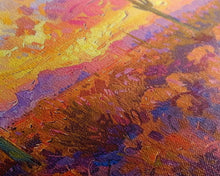 Load image into Gallery viewer, Desert Cactus Sunset Painting Framed Canvas Print, Western Decor, Southwest Wall Art, Arizona Painting, Landscape Painting, Farmhouse Decor