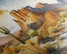 Load image into Gallery viewer, Beautiful Arizona Watercolor Landscape Painting Print, Wood Framed Art, Gift for him, painting, Prints, Abstract Wall Art