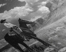 Load image into Gallery viewer, Arizona Cowboy Black and White Photography Print, Framed Canvas Print or Metal Art, Western Decor, Country Art, Living Room Art