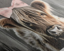 Carregar imagem no visualizador da galeria, Framed Wall Art Texas Cattle, Wood Framed Canvas Print, Farmhouse Decor, Minimalist Rustic Farmhouse Painting, Cute Nursery Wall Art