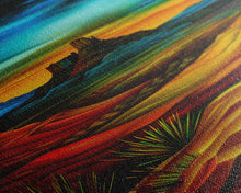 Load image into Gallery viewer, Dramatic Desert Landscape - Vibrant Western Art, Framed Canvas Print, Living Room Decor, Desert Painting, Colorful Wall Art