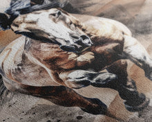 Cargar imagen en el visor de la galería, Charging Horse with Dust - Framed Canvas Print, Intense Living Room Art, Bold Bedroom Decor, Equestrian Art, Wall Art