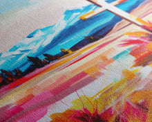 Load image into Gallery viewer, Cross with Mountain Backdrop - Framed Canvas Print, Scenic Western Art, Inspirational Wall Art for Bedroom Decor