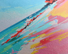 Load image into Gallery viewer, Dynamic Waves Crashing on Vibrant Beach - Framed Canvas Print, Coastal Wall Art, Ocean Vibes Decor for Living Room