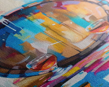 Carregar imagem no visualizador da galeria, Abstract Wine Barrel with Glasses - Framed Canvas Print, Modern Wine Art, Bar Decor, Wine Lover's Gift