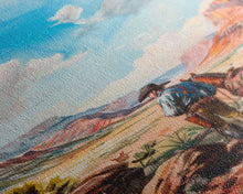 Load image into Gallery viewer, Cowboy and Horse Desert Scene Art - Framed Canvas Print, Western Living Room Decor, Cowboy Wall Art, Desert Home Decoration