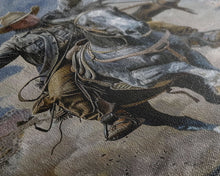 Carregar imagem no visualizador da galeria, Framed Canvas Print, Dynamic Cowboy Shooting Pistols Wall Art, Western Decor for Living Room or Bedroom, Exciting Wall Art, Home Decoration