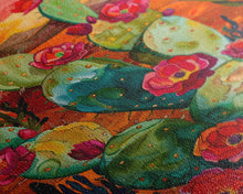 Carregar imagem no visualizador da galeria, Framed Canvas Print, Blooming Cacti in Desert Sunset, Stunning Wall Art for Living Room or Bedroom Decor