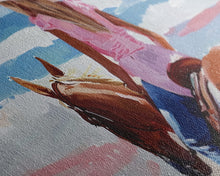 Load image into Gallery viewer, Cowgirl Riding Horse by the Ocean, Tranquil Framed Canvas Print, Perfect for Coastal Living Room Art, Beach Bedroom Decor, Horse Wall Art