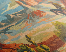 Load image into Gallery viewer, Cowboy Riding through Canyon, Framed Canvas Print for Rustic Living Room Decor, Western Art for Home and Bedroom Decoration