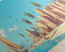 Load image into Gallery viewer, Almaty, Kazakhstan Panoramic Travel Poster Canvas Print, Almaty, Kazakhstan Painting, Kazakhstan Art, Almaty Panoramic Travel Art, Travel Painting