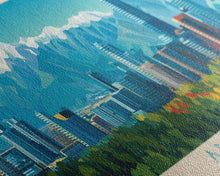 Load image into Gallery viewer, Ambato, Ecuador Panoramic Travel Poster Canvas Print, Ambato, Ecuador Painting, Ecuador Art, Ambato Travel Art, Guest Room Painting