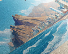 Load image into Gallery viewer, Arica, Chile Travel Poster Panoramic Canvas Print, Arica, Chile Painting, Chile Art, Arica Travel Art, Guest Room Painting