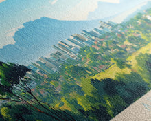 Carregar imagem no visualizador da galeria, Arusha, Tanzania Panoramic Travel Poster Canvas Print, Arusha, Tanzania Painting, Tanzania Art, Arusha Travel Art, Guest Room Painting