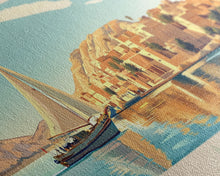 Load image into Gallery viewer, Aswan, Egypt Travel Poster Panoramic Canvas Print, Aswan, Egypt Painting, Egypt Art, Aswan Travel Art, Guest Room Painting