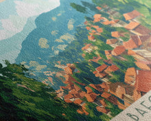 Carregar imagem no visualizador da galeria, Bafoussam, Cameroon Travel Poster Panoramic Canvas Print, Bafoussam, Cameroon Painting, Cameroon Art, Bafoussam Travel Art, Guest Room Painting