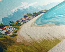 Carregar imagem no visualizador da galeria, Bahia Blanca, Argentina Panoramic Travel Poster Canvas Print, Bahia Blanca, Argentina Painting, Argentina Art, Bahia Blanca Travel Art, Guest Room Painting