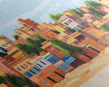 Carregar imagem no visualizador da galeria, Bamako, Mali Travel Poster Panoramic Canvas Print, Bamako, Mali Painting, Mali Art, Bamako Travel Art, Guest Room Painting