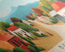 Load image into Gallery viewer, Banfield, Argentina Panoramic Travel Poster Canvas Print, Banfield, Argentina Painting, Argentina Art, Banfield Panoramic Travel Art, Travel Painting