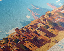 Load image into Gallery viewer, Banfora, Burkina Faso Panoramic Travel Poster Canvas Print, Banfora, Burkina Faso Painting, Burkina Faso Art, Banfora Travel Art, Guest Room Painting