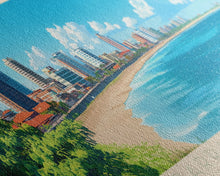 Load image into Gallery viewer, Barranquilla, Colombia Travel Poster Panoramic Canvas Print, Barranquilla, Colombia Painting, Colombia Art, Barranquilla Travel Art, Guest Room Painting