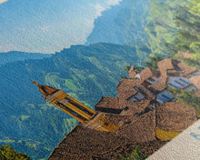 Load image into Gallery viewer, Bello, Colombia Panoramic Travel Poster Canvas Print, Bello, Colombia Painting, Colombia Art, Bello Panoramic Travel Art, Travel Painting