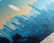 Load image into Gallery viewer, Belo Horizonte, Brazil Panoramic Travel Poster Canvas Print, Belo Horizonte, Brazil Painting, Brazil Art, Belo Horizonte Travel Art, Guest Room Painting