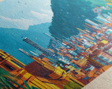 Load image into Gallery viewer, Bogota, Colombia Travel Poster Panoramic Canvas Print, Bogota, Colombia Painting, Colombia Art, Bogota Travel Art, Guest Room Painting