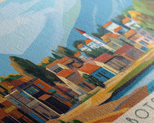 Load image into Gallery viewer, Botshabelo, South Africa Travel Poster Panoramic Canvas Print, Botshabelo, South Africa Painting, South Africa Art, Botshabelo Travel Art, Guest Room Painting
