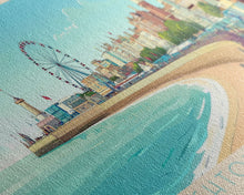 Cargar imagen en el visor de la galería, Brighton and Hove, England Travel Poster Panoramic Canvas Print, Brighton and Hove, England Painting, England Art, Brighton and Hove Travel Art, Guest Room Painting