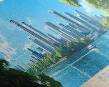 Load image into Gallery viewer, Brisbane, Australia Travel Poster Panoramic Canvas Print, Brisbane, Australia Painting, Australia Art, Brisbane Travel Art, Guest Room Painting