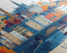 Load image into Gallery viewer, Bristol, England Panoramic Travel Poster Canvas Print, Bristol, England Painting, England Art, Bristol Panoramic Travel Art, Travel Painting