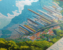 Carregar imagem no visualizador da galeria, Bucaramanga, Colombia Panoramic Travel Poster Canvas Print, Bucaramanga, Colombia Painting, Colombia Art, Bucaramanga Travel Art, Guest Room Painting