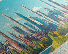 Carregar imagem no visualizador da galeria, Buenos Aires, Argentina Panoramic Travel Poster Canvas Print, Buenos Aires, Argentina Painting, Argentina Art, Buenos Aires Panoramic Travel Art, Travel Painting