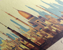 Carregar imagem no visualizador da galeria, Cairo, Egypt Panoramic Travel Poster Canvas Print, Cairo, Egypt Painting, Egypt Art, Cairo Panoramic Travel Art, Travel Painting