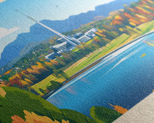 Carregar imagem no visualizador da galeria, Canberra, Australia Panoramic Travel Poster Canvas Print, Canberra, Australia Painting, Australia Art, Canberra Travel Art, Guest Room Painting