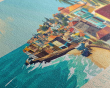 Carregar imagem no visualizador da galeria, Cape Coast, Ghana Panoramic Travel Poster Canvas Print, Cape Coast, Ghana Painting, Ghana Art, Cape Coast Panoramic Travel Art, Travel Painting