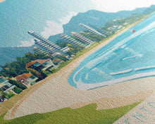 Cargar imagen en el visor de la galería, Central Coast, Australia Panoramic Travel Poster Canvas Print, Central Coast, Australia Painting, Australia Art, Central Coast Panoramic Travel Art, Travel Painting