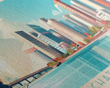 Cargar imagen en el visor de la galería, Chattogram, Bangladesh Travel Poster Panoramic Canvas Print, Chattogram, Bangladesh Painting, Bangladesh Art, Chattogram Travel Art, Guest Room Painting