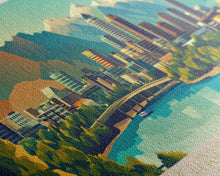 Carregar imagem no visualizador da galeria, Panoramic Travel Poster Christchurch, New Zealand Canvas Print, Christchurch, New Zealand Painting, New Zealand Art, Christchurch Travel Art, Guest Room Painting