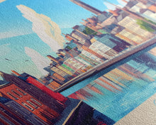 Cargar imagen en el visor de la galería, Cork, Ireland Panoramic Travel Poster Canvas Print, Cork, Ireland Painting, Ireland Art, Cork Travel Art, Living Room Painting