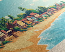 Load image into Gallery viewer, Daloa, Ivory Coast Panoramic Travel Poster Canvas Print, Daloa, Ivory Coast Painting, Ivory Coast Art, Daloa Panoramic Travel Art, Travel Painting