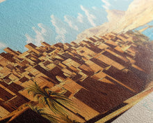 Carregar imagem no visualizador da galeria, Fayyum, Egypt Panoramic Travel Poster Canvas Print, Fayyum, Egypt Painting, Egypt Art, Fayyum Travel Art, Guest Room Painting