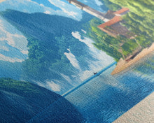 Carregar imagem no visualizador da galeria, Fernando de la Mora, Paraguay Travel Poster Panoramic Canvas Print, Fernando de la Mora, Paraguay Painting, Paraguay Art, Fernando de la Mora Travel Art, Guest Room Painting